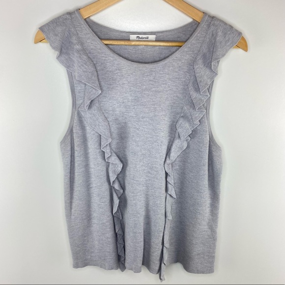 MADEWELL Heavy Knit Ruffle Sweater Tank - Picture 2 of 7